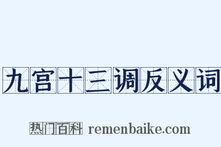 九宫十三调反义词是什么意思的图片